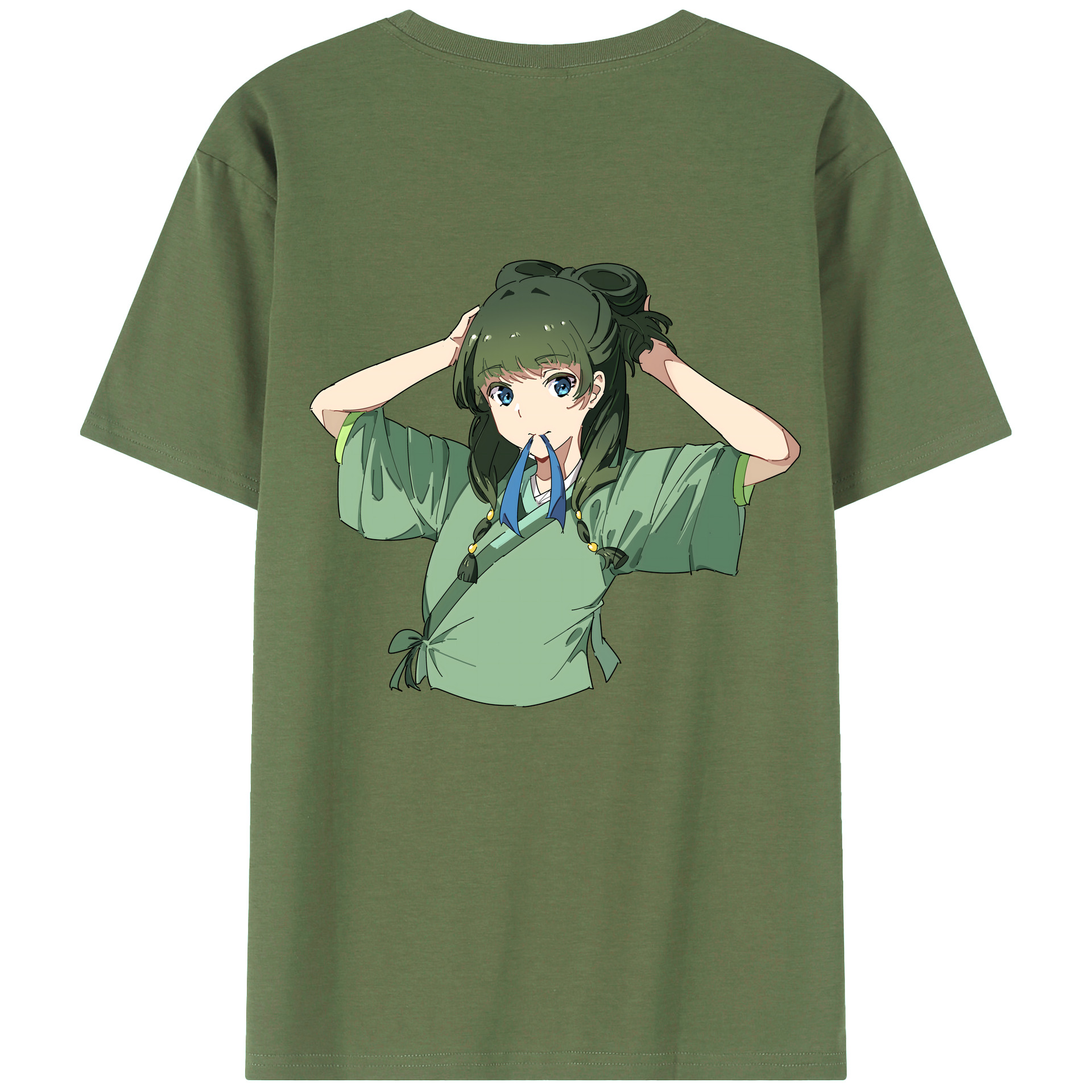 （画像用） 薬屋のひとりごと The Apothecary Diaries 綿100％ メンズ半袖Tシャツ（バックプリント） 通気性